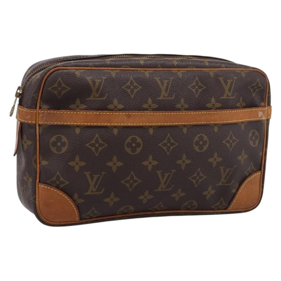 LOUIS VUITTON Monogram Compiegne 28 Clutch Bag M51845 LV Auth ep16843