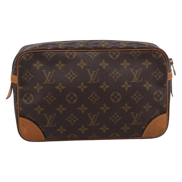 LOUIS VUITTON Monogram Compiegne 28 Clutch Bag M51845 LV Auth ep16843