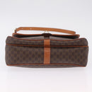 CELINE Macadam Canvas Shoulder Bag PVC Leather Brown Gold Auth ep16848A-5