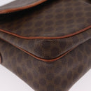 CELINE Macadam Canvas Shoulder Bag PVC Leather Brown Gold Auth ep16848A-16