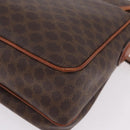 CELINE Macadam Canvas Shoulder Bag PVC Leather Brown Gold Auth ep16848A-19