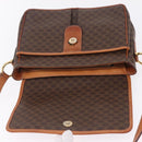 CELINE Macadam Canvas Shoulder Bag PVC Leather Brown Gold Auth ep16848A-10