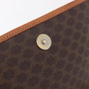 CELINE Macadam Canvas Shoulder Bag PVC Leather Brown Gold Auth ep16848A-21