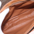 CELINE Macadam Canvas Shoulder Bag PVC Leather Brown Gold Auth ep16848A-11