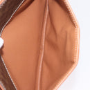 CELINE Macadam Canvas Shoulder Bag PVC Leather Brown Gold Auth ep16848A-27