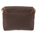 CELINE Macadam Canvas Shoulder Bag PVC Leather Brown Gold Auth ep16848A-2