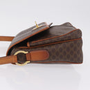 CELINE Macadam Canvas Shoulder Bag PVC Leather Brown Gold Auth ep16848A-4