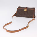 CELINE Macadam Canvas Shoulder Bag PVC Leather Brown Gold Auth ep16848A-7