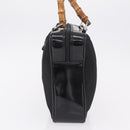 GUCCI Bamboo Hand Bag Nylon Black Silver 000 0538 Auth ep16850-4