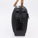 GUCCI Bamboo Hand Bag Nylon Black Silver 000 0538 Auth ep16850-5