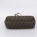 FENDI Zucca Canvas Tote Bag PVC Brown Black 8BH198 Auth ep16852-10