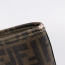 FENDI Zucca Canvas Tote Bag PVC Brown Black 8BH198 Auth ep16852-9