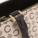 CELINE C Macadam Canvas Hand Bag White Gold Auth ep16854A-16