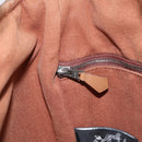 HERMES Sakso PM Hand Bag Canvas Brown Silver Auth ep16856-20