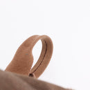 HERMES Sakso PM Hand Bag Canvas Brown Silver Auth ep16856-9