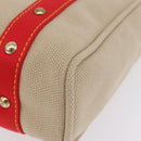 LOUIS VUITTON Antigua Cabas MM Tote Bag Beige Red M40035 LV Auth ep16876-17