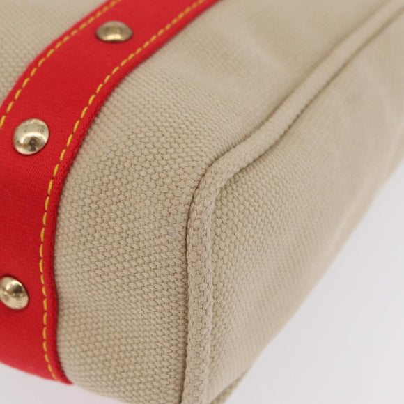 LOUIS VUITTON Antigua Cabas MM Tote Bag Beige Red M40035 LV Auth ep16876