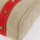 LOUIS VUITTON Antigua Cabas MM Tote Bag Beige Red M40035 LV Auth ep16876-19