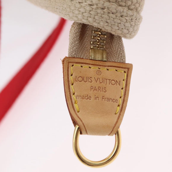 LOUIS VUITTON Antigua Cabas MM Tote Bag Beige Red M40035 LV Auth ep16876