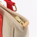 LOUIS VUITTON Antigua Cabas MM Tote Bag Beige Red M40035 LV Auth ep16876-10