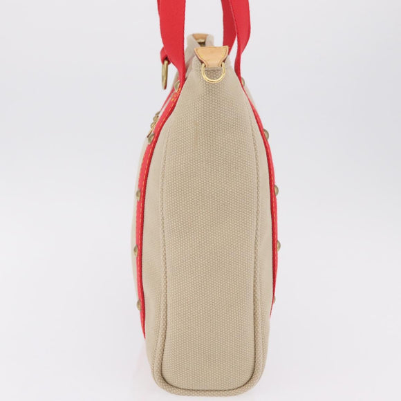 LOUIS VUITTON Antigua Cabas MM Tote Bag Beige Red M40035 LV Auth ep16876