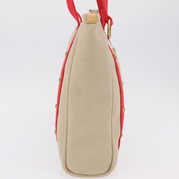 LOUIS VUITTON Antigua Cabas MM Tote Bag Beige Red M40035 LV Auth ep16876