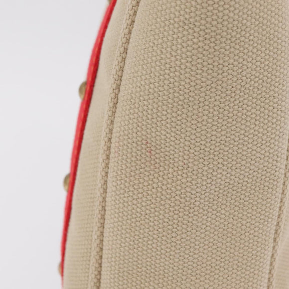 LOUIS VUITTON Antigua Cabas MM Tote Bag Beige Red M40035 LV Auth ep16876