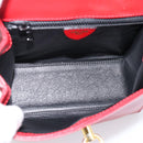 CELINE Hand Bag Leather 2way Red Gold Auth ep16885A-22