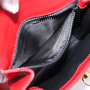 CELINE Hand Bag Leather 2way Red Gold Auth ep16885A-26