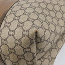 GUCCI GG Plus Supreme Web Sherry Line Tote Bag PVC Beige Gold Auth ep16894-15
