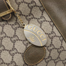 GUCCI GG Plus Supreme Web Sherry Line Tote Bag PVC Beige Gold Auth ep16894-17