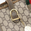 GUCCI GG Plus Supreme Web Sherry Line Tote Bag PVC Beige Gold Auth ep16894-18