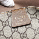 GUCCI GG Plus Supreme Web Sherry Line Tote Bag PVC Beige Gold Auth ep16894-21