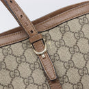 GUCCI Micro GG Supreme Tote Bag PVC Beige Gold 309613 Auth ep16905-15