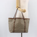 GUCCI Micro GG Supreme Tote Bag PVC Beige Gold 309613 Auth ep16905-24