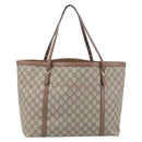 GUCCI Micro GG Supreme Tote Bag PVC Beige Gold 309613 Auth ep16905-3