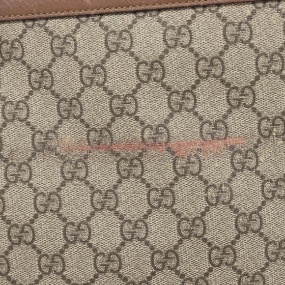 GUCCI Micro GG Supreme Tote Bag PVC Beige Gold 309613 Auth ep16905