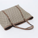 GUCCI Micro GG Supreme Tote Bag PVC Beige Gold 309613 Auth ep16905-7