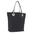 GUCCI GG Canvas Tote Bag Black Silver 120836 Auth ep16908-1