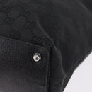 GUCCI GG Canvas Tote Bag Black Silver 120836 Auth ep16908-14