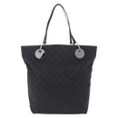 GUCCI GG Canvas Tote Bag Black Silver 120836 Auth ep16908-3