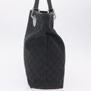 GUCCI GG Canvas Tote Bag Black Silver 120836 Auth ep16908-4