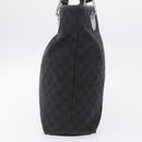 GUCCI GG Canvas Tote Bag Black Silver 120836 Auth ep16908-5
