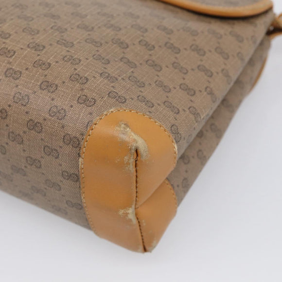 GUCCI Micro GG Supreme Shoulder Bag PVC Beige Gold 007 56 0087 Auth ep16909