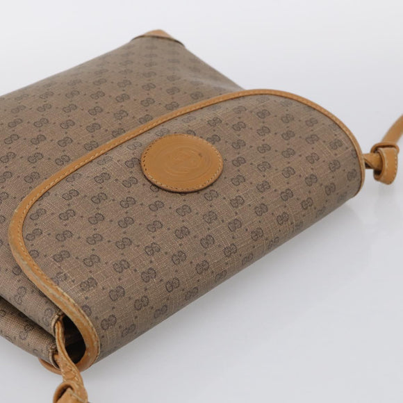 GUCCI Micro GG Supreme Shoulder Bag PVC Beige Gold 007 56 0087 Auth ep16909