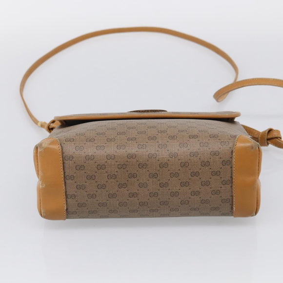 GUCCI Micro GG Supreme Shoulder Bag PVC Beige Gold 007 56 0087 Auth ep16909