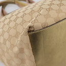 GUCCI GG Canvas Sherry Line Hand Bag Beige Gold 131230 Auth ep16915-13