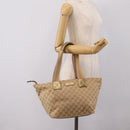 GUCCI GG Canvas Sherry Line Hand Bag Beige Gold 131230 Auth ep16915-22