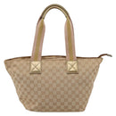 GUCCI GG Canvas Sherry Line Hand Bag Beige Gold 131230 Auth ep16915-3