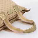 GUCCI GG Canvas Sherry Line Hand Bag Beige Gold 131230 Auth ep16915-7